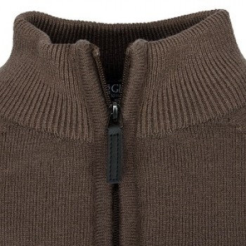 Glenbrae Zip Neck Latte